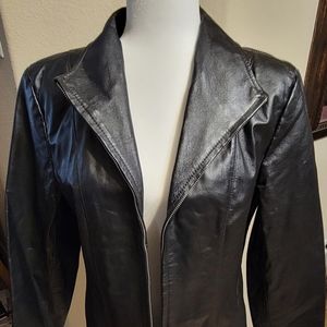 Leather coat